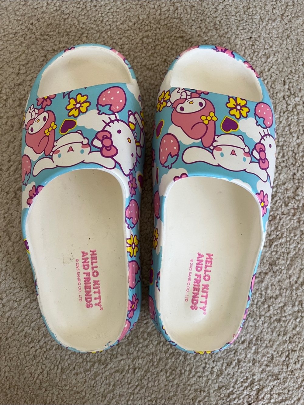 Hello Kitty Kids Slip-On Clogs in Blue and Pink
